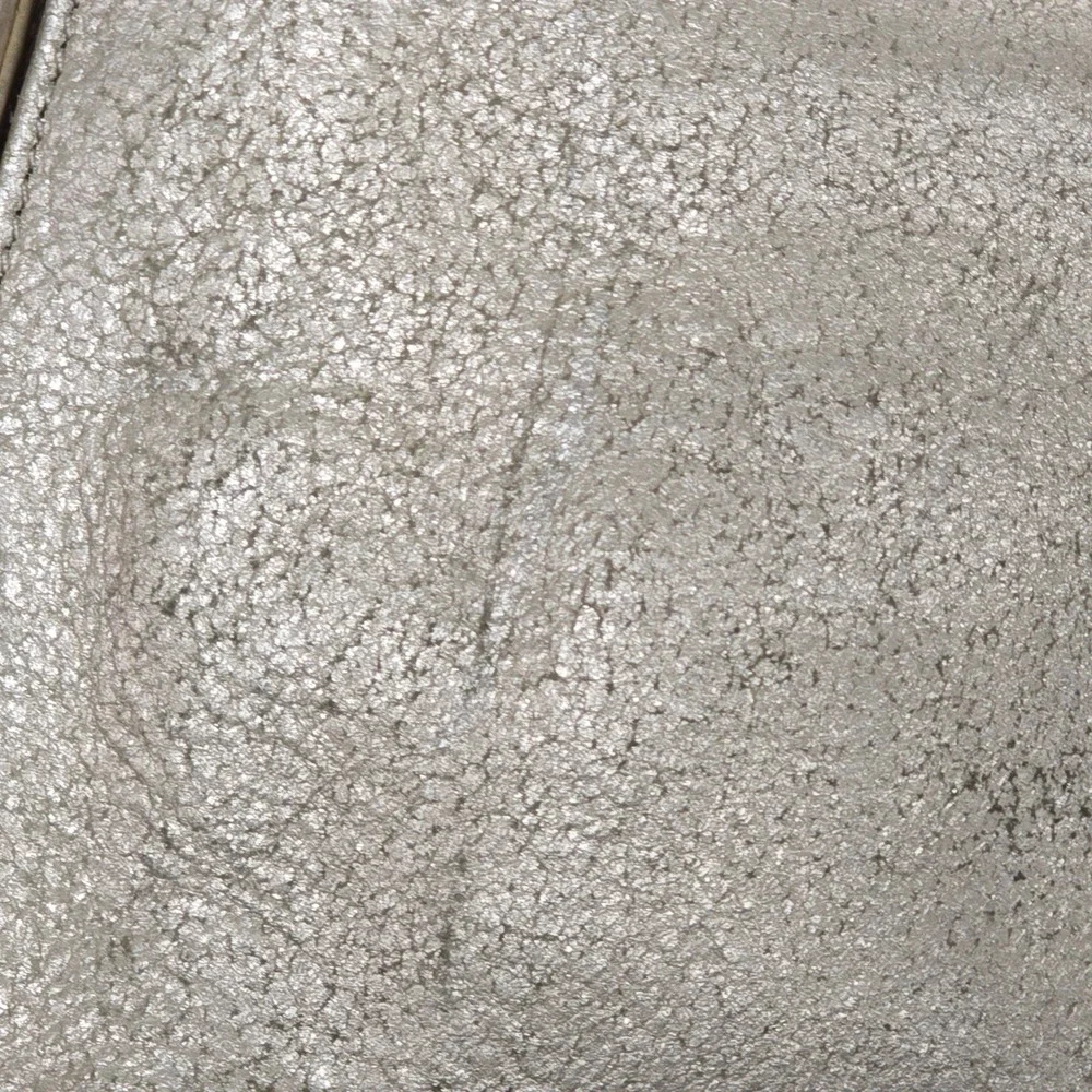 Botkier Metallic Champagne Leather Crossbody Bag‎ Chain Handle Turnlock Closure